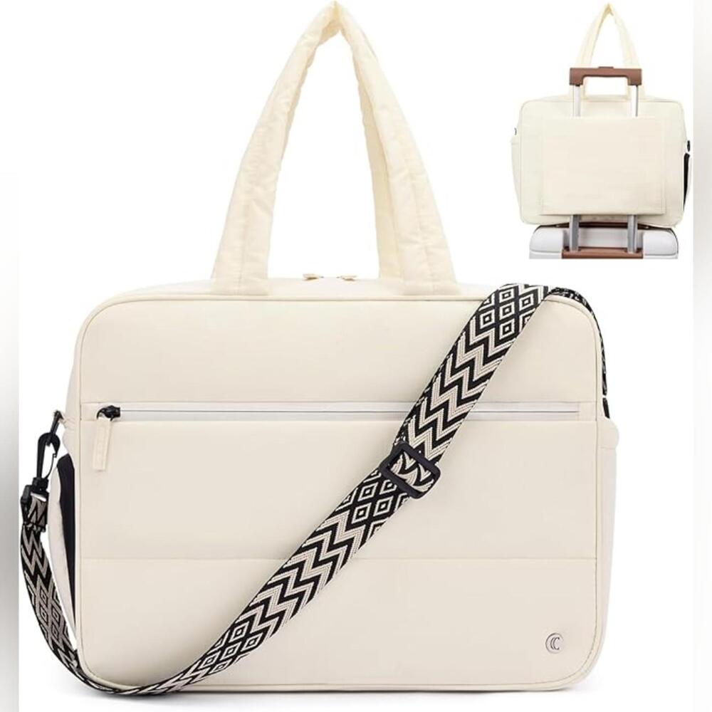 NWT CLUCI Weekender Travel Bag Puffer Carry On Duffle with Shoe Compartment
